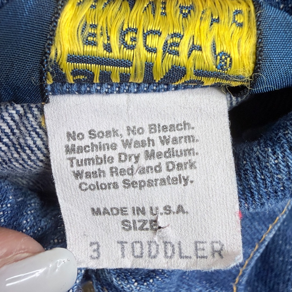 Vintage OshKosh B'Gosh Kids Denim Jean Jacket USA Size 3 Toddler Blue Cotton - Picture 4 of 5